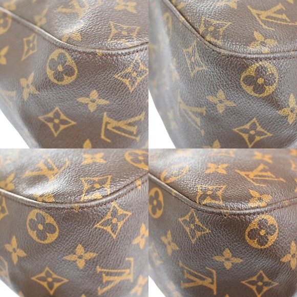 LOUIS VUITTON Logo Looping GM Shoulder Bag Monogram Leather Brown M51145 86FA268 - Picture 8 of 16